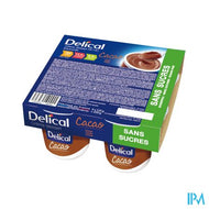 Delical Creme Dessert Hp-hc Z/suiker Cacao 4x125g