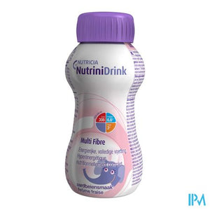 NutriniDrink Multi Fibre Aardbeiensmaak Flesje 200ml