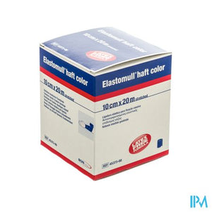 Elastomull Haft Latexvrij 10cmx20m Blauw 4537300
