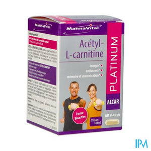 Mannavital Acetyl l-carnitine Platinum V-caps 60