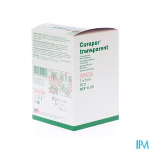 Curapor Transparant Steriel 7cmx 5cm 50 13101