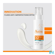 Load image into Gallery viewer, Avene Zon Spf50 A/imperfection Fluide 40ml
