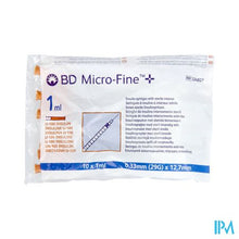 Load image into Gallery viewer, Bd Microfine+ Ins.spuit 1,0ml 29g 12,7mm100 324827
