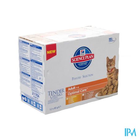 Hills Sc.plan Feline Adult Multip. Poultry 12x85g