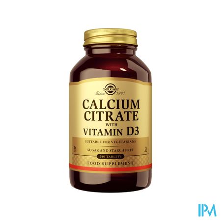 Solgar Calcium Citraat Vitamin D-3 Comp 240