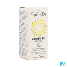 Load image into Gallery viewer, Optim D3 Vitamine D3 Vegetale 500ui Flacon 20ml
