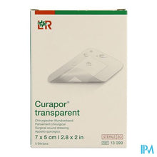 Load image into Gallery viewer, Curapor Transparant Steriel 7cmx 5cm 5 13099
