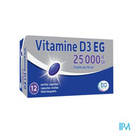 Vitamine D3 EG 25000 Ie Zachte Caps 12