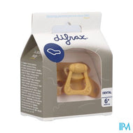 Difrax Fopspeen Dental +6m Uni/pure Geel/honey