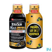 Afbeelding in Gallery-weergave laden, Xtraslim Max Draineur Zwarte Bes Duo 2x500ml
