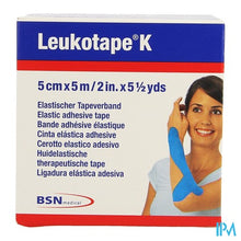 Afbeelding in Gallery-weergave laden, Leukotape K Kleefwindel Elast Lichtblauw 5cmx5m 1
