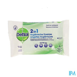 Dettol 2in1 Hygienische Doekjes 12