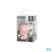 Afbeelding in Gallery-weergave laden, Suavinex Bonhomia Soother Clip+ribbon Owl Pink
