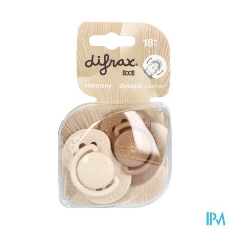 Difrax Fopspeen Dynam.harmon.creme&l.brown 18m+ 2