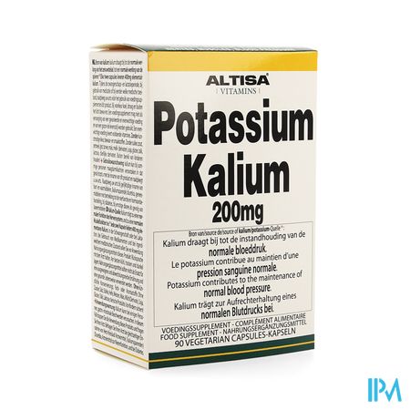 Altisa Kalium-potassium (citrat) 200mg V-caps 90