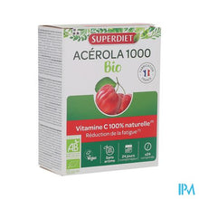 Afbeelding in Gallery-weergave laden, Superdiet Acerola 1000 Bio Kauwtabl 24

