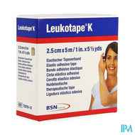 Leukotape K Kleefwindel Elast Huid 2,5cmx5m 1