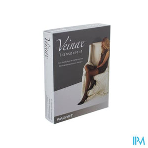 Veinax Panty Transparant 2 Lang Zwart Maat 1