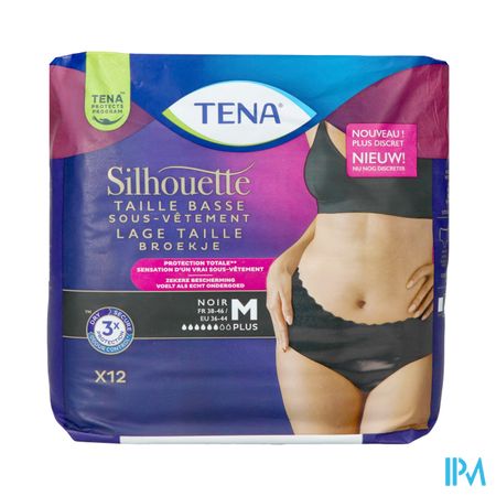 Tena Silhouette Plus Noir Lage Taille M 12 780203