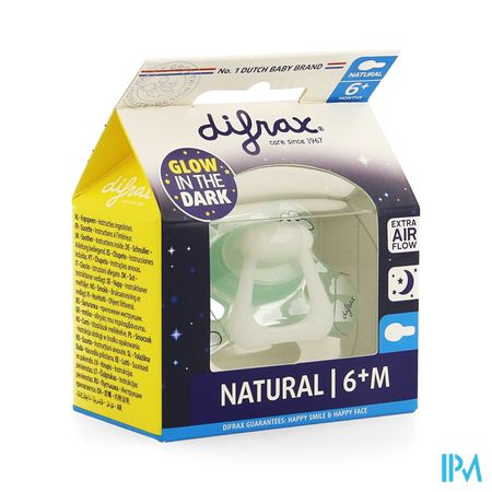 Difrax Fopspeen Natural 6m+ Nacht