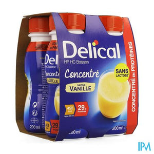 Delical Geconcentr. Vanille 4x200ml