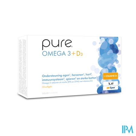 Pure Omega 3 + D3 Softgels 30