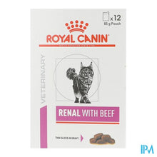 Afbeelding in Gallery-weergave laden, Royal Canin Cat Renal Beef Pouch Wet 12x85g

