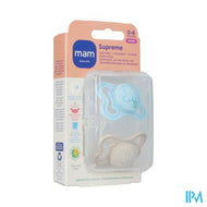 Mam Supreme Fopspeen Silicone 0-6m Blue 2