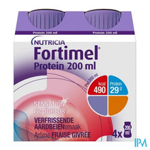 Afbeelding in Gallery-weergave laden, Fortimel Protein 200ml Aardbei Verfrissend 4x200ml
