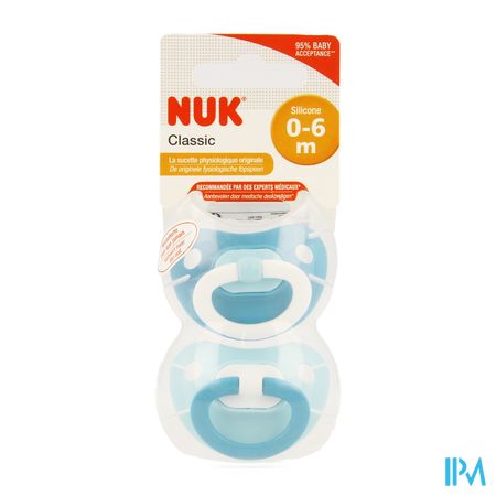 Nuk 2 Fopspenen Maat 1 Classic Fashion Jongen