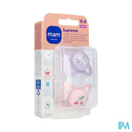 Mam Supreme Fopspeen Silicone 0-6m Lilac 2