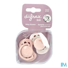 Afbeelding in Gallery-weergave laden, Difrax Fopspeen Dynamic Newborn Babyshower Pink 2
