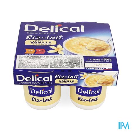 Delical Rijstpap Vanille 4x200g