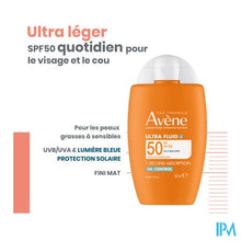 Afbeelding in Gallery-weergave laden, Avene Zon Spf50 Ultra Fluid Oil Cont.50ml Nf
