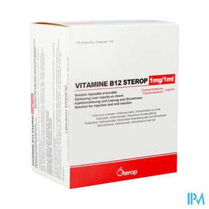 Sterop Vit B12 1mg 1ml 100 Amp