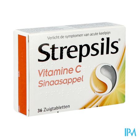 Strepsils Vitamine C Sinaasappel Past 36