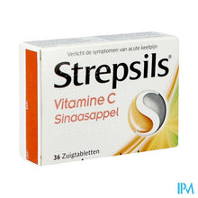 Afbeelding in Gallery-weergave laden, Strepsils Vitamine C Sinaasappel Past 36
