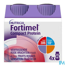 Load image into Gallery viewer, Fortimel Compact Protein Fris Rode Vrucht. 4x125ml
