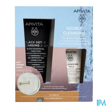 Load image into Gallery viewer, Apivita Black Detox Cleans.gel150ml+milk 50ml+pad2
