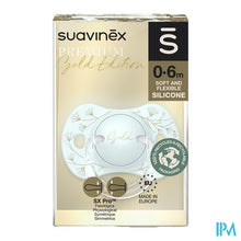 Load image into Gallery viewer, Suavinex Gold Soother Silicone Reversibl.0-6m Blue
