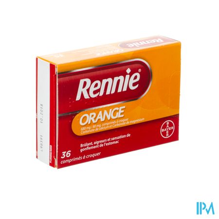 Rennie Orange 680mg/80mg Kauwtabletten 36