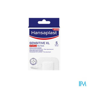 Hansaplast Sensitive Xl 6cmx7cm Strips 5