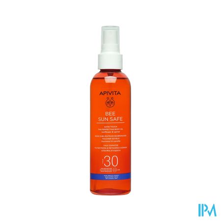 Apivita Satin Touch Tan Perf. Body Oil Spf30 200ml