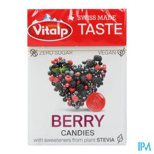 Load image into Gallery viewer, Vitalp Snoepje Rode Bessen Z/suiker Stevia 25g
