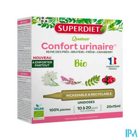 Superdiet Unidose 4 Comfort Urinewegen Bio 20x15ml