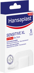 Hansaplast Sensitive Xl 6cmx7cm Strips 5