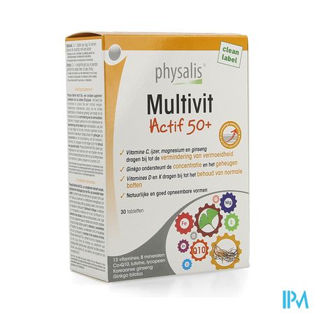 Physalis Multivit Actif 50+ Comp 30