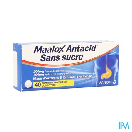 Maalox Antacid Zs Lemon 200/400mg Kauwtabl 40 Bl.