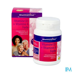 Mannavital Vitamine D3 + Vitamine A Forte Caps 90