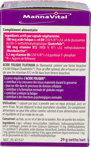 Mannavital Foliumzuur Platinum V-caps 90